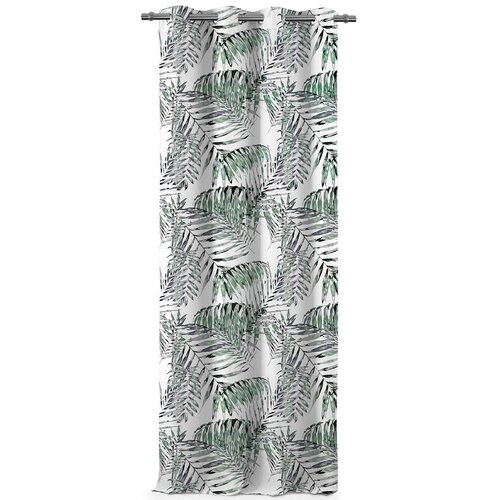 Restilo Blackout Palm Leaves függöny, zöld, 140 x 245 cm
