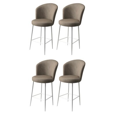 Barstuhl-Set Fora Cappuccino and White, 4 Stück