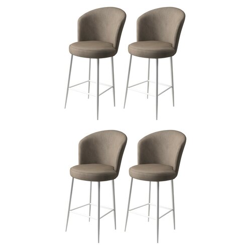 Zestaw krzeseł barowych Fora Cappuccino and White, 4 szt.