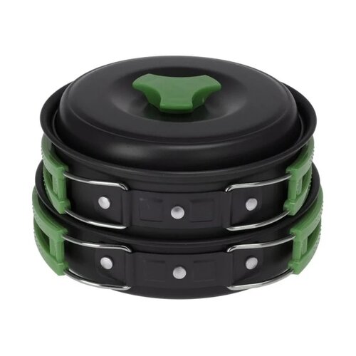 Set de oale din aluminiu Redcliffs din 2 piese cumâner din plastic, verde