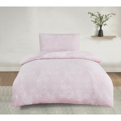 Lenjerie de pat Jacquard Alabama roz , 140 x 200cm, 70 x 90 cm