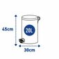 Alda Pedal bin Freedom Fresh 20 l, črna