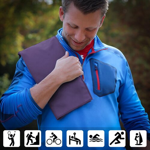 Prosop DecoKing Fitness Ekea, violet, 40 x 80 cm