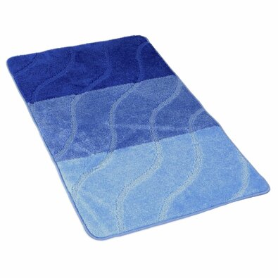 Kvalitex Badematte Wellen blau, 60 x 100 cm