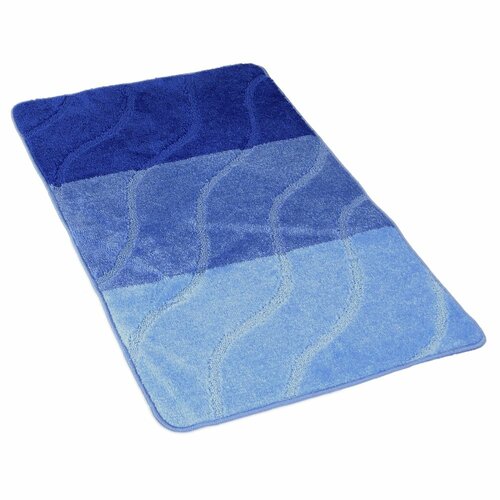 Kvalitex Badematte Wellen blau, 60 x 100 cm