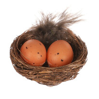 Zestaw jajek wielkanocnych w gnieździe, 4 szt., 5 x 5 x 2 cm