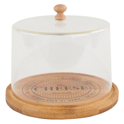 Bambusová doštička na syr s poklopom