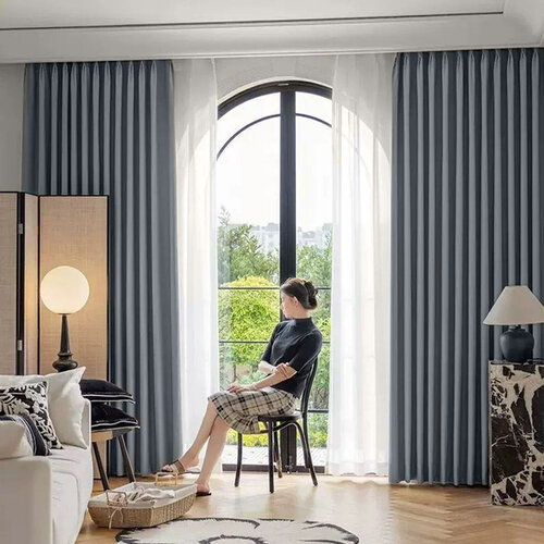 ARÔME HOME Perdea opacă gri, 135 x 245 cm