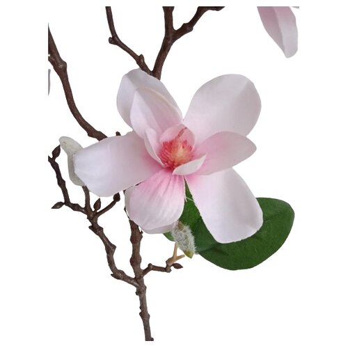 Sztuczna gałązka magnolii jasnoróżowa, 64 cm