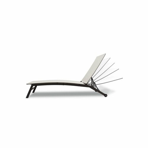 Gartenliege mit Rollen, beige, 195 x 90 x 63 cm