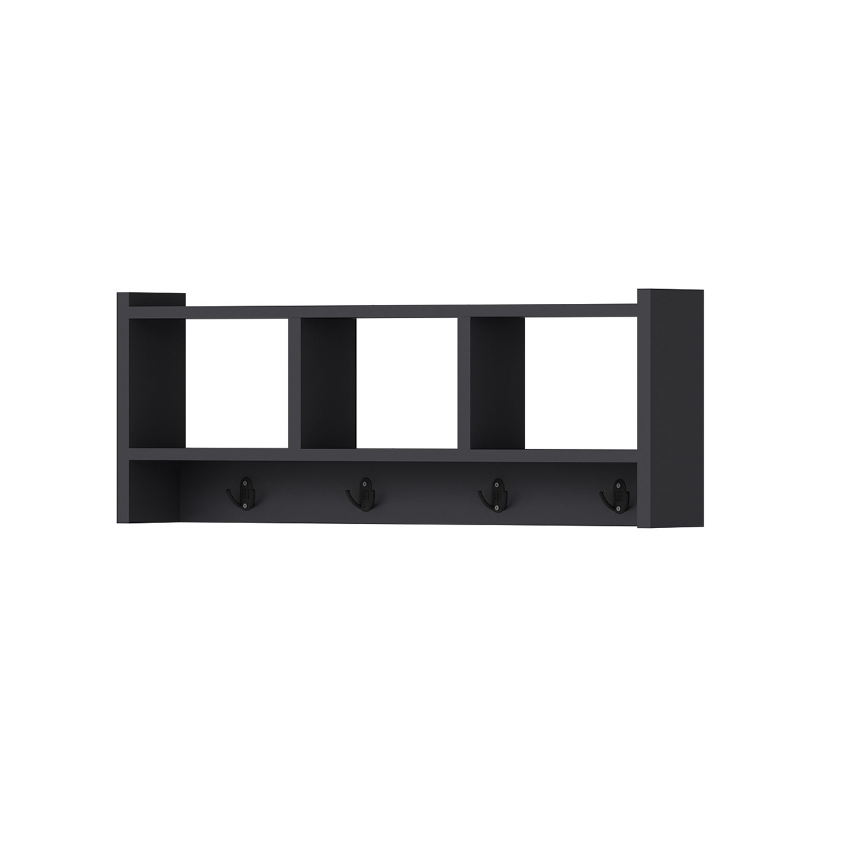 Wieszak ścienny Midnight Anthracite, antracytowy
