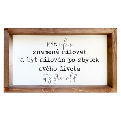 Bohemia Gifts Dekorační obrázek - Mít rodinu , 20x 35 cm