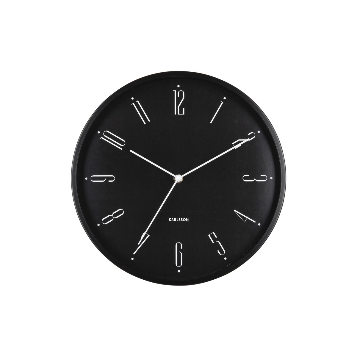 Karlsson 5988BK dizajnové nástenné hodiny čierne,priemer 30 cm