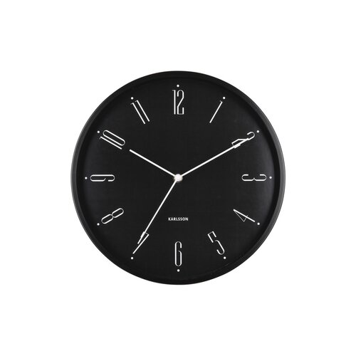 Karlsson 5988BK designové nástěnné hodiny černá, pr. 30 cm