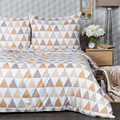 4Home Triangle bézs micro ágynemű, 160 x 200 cm, 2 db 70 x 80 cm