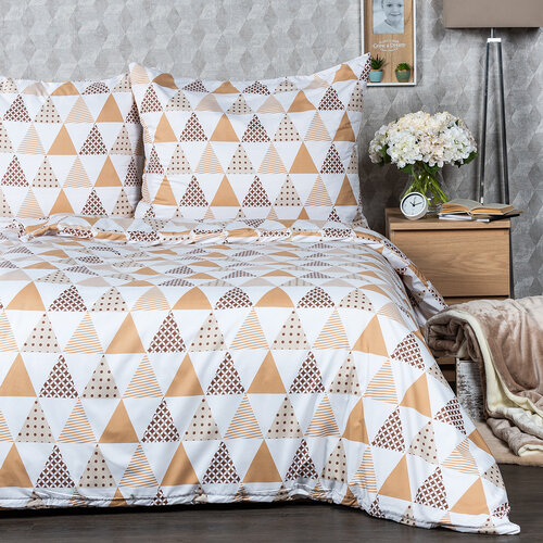 4Home Bettwäsche Triangel Beige micro, 140 x 220 cm, 70 x 90 cm