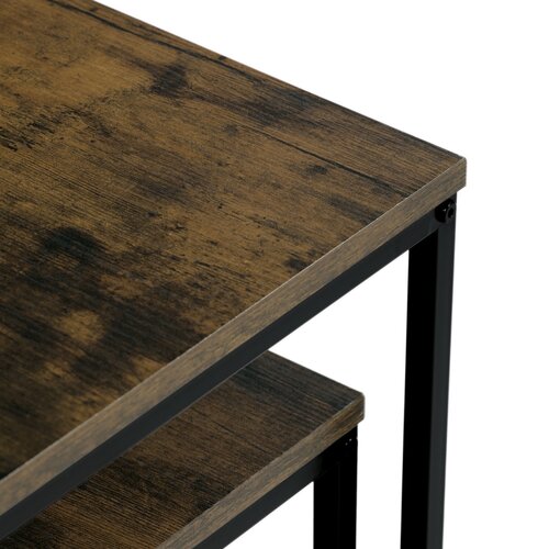 Set de măsuțe, lemn vechi, 2 buc.