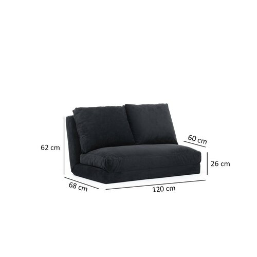 Rozkládací pohovka Taida Black