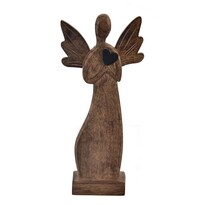 InDecor Angel s srcem iz mangovega lesa, 19 x 5 x42 cm