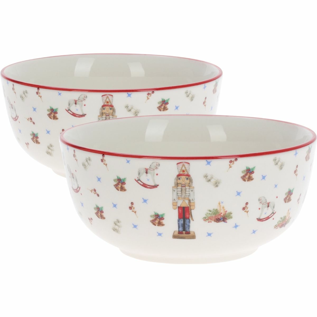 Súprava 2 porcelánových misiek Luskáčik 500 ml