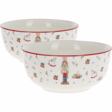 Súprava 2 porcelánových misiek Luskáčik 500 ml