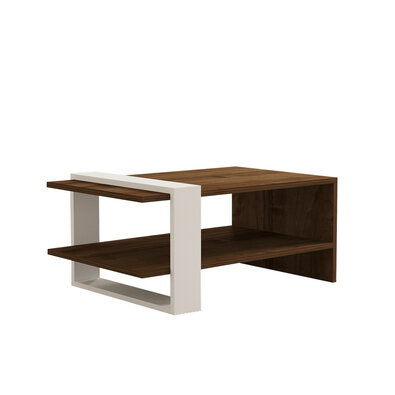 Masă de cafea Gaye Walnut White