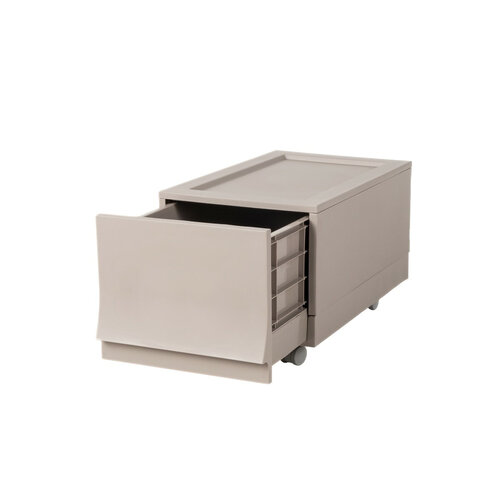 Modularni shranjevalni zaboj Wave Junior Wood s kolesi 43,4 x 27,2 x 22 cm