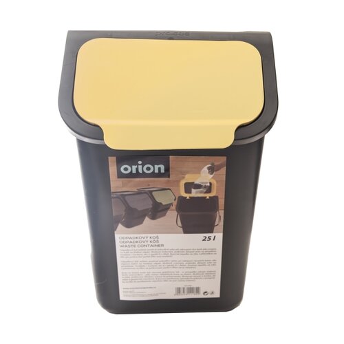 Coș deșeuri selective Orion 25 l, galben