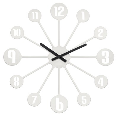 Koziol Zegar ścienny Pinball biały, śr. 45 cm