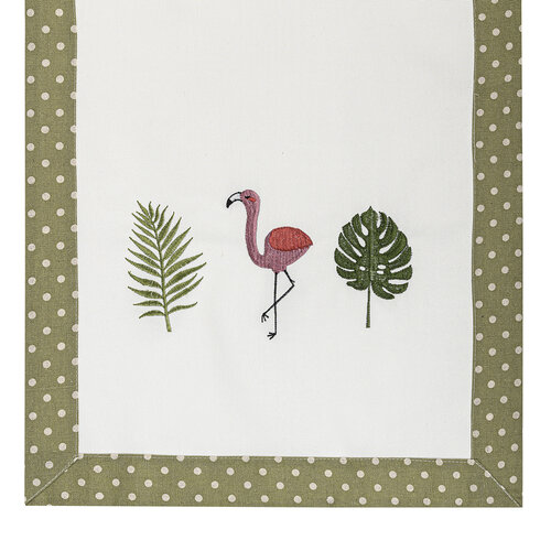 Covor Flamingo, verde, 40 x 140 cm