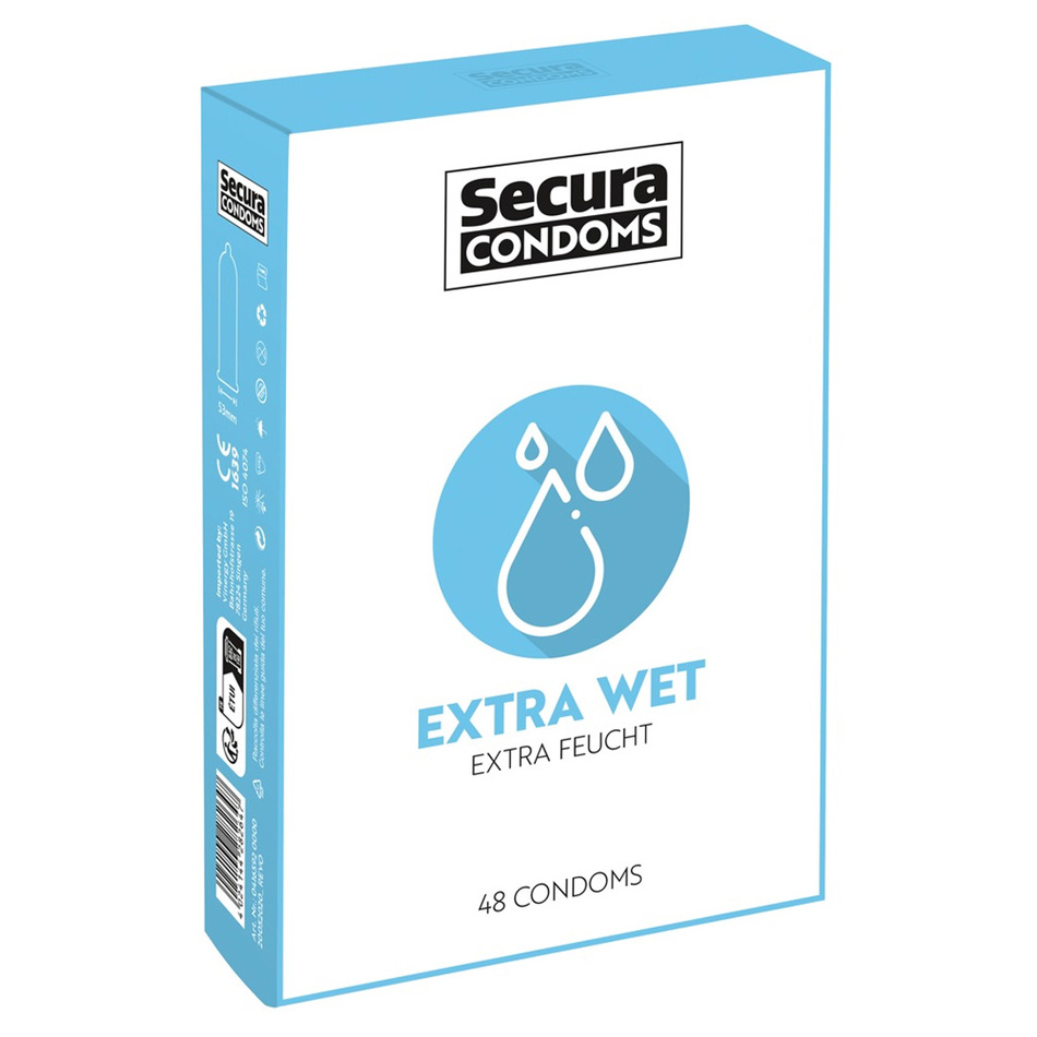Levně Kondomy Secura Extra Wet, 48 ks