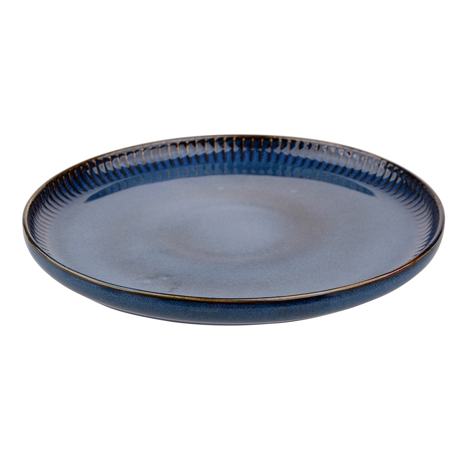 Levně Altom Porcelánový mělký talíř Reactive Stripes modrá, 26 cm