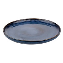 Altom Flacher Porzellan-Teller Reactive Stripes blau, 26 cm