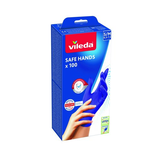 Vileda Safe Hands rokavice S/M 100 kos
