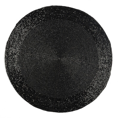 Podkładka na stół z koralików Bead czarny, 35 cm