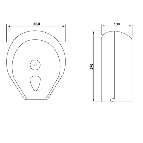 MARPLAST A75610NE Barvni razpršilnik za toaletnipapir s premerom do 23 cm, ABS, črna mat