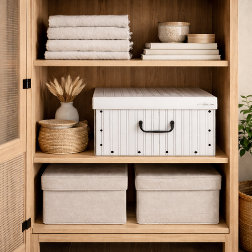 Compactor Cutie de depozitare pliabilă Nordic, 50 x 40 x 25 cm, gri