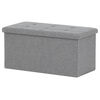Stolček s prostorom za shranjevanje, siv, 76 x 37