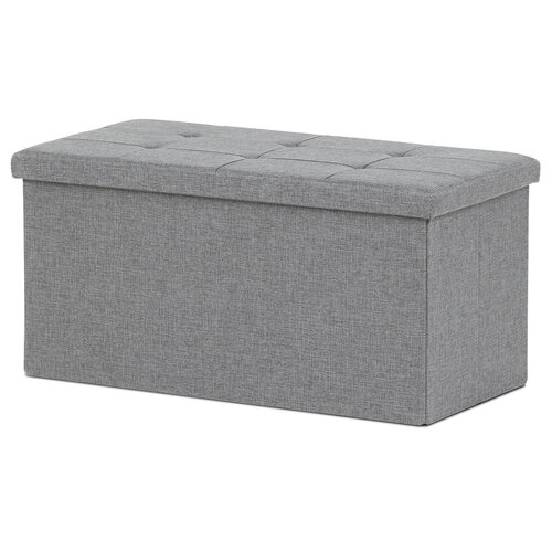 Hocker mit Stauraum, Grau, 76 x 37 x 37 cm