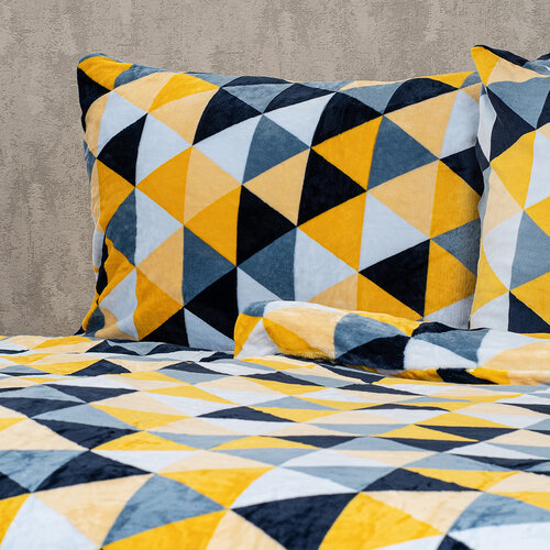 4Home Pościel mikroflanela Scandi triangle, 160 x, 160 x 200 cm, 70 x 80 cm