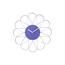 Karlsson 5975PU ceas de perete design violet,diametru 40 cm