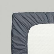 Kvalitex Cearșaf din satin cu elastic, gri închis,180 x 200 cm