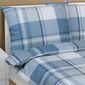 Bellatex Бавовняна постільна білизна Клітинка синя, 140 x 200 см, 70 x 90 см