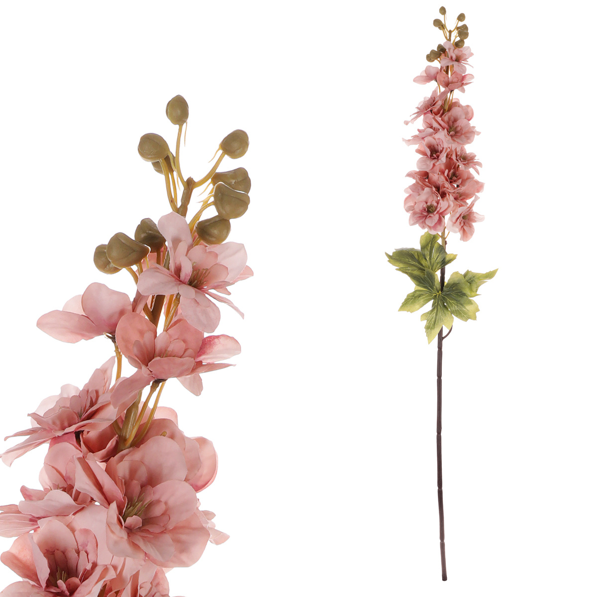 Fotografie Umělá květina Ostrožka starorůžová, 87 x 13 cm