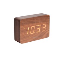 Karlsson 5653DW Дизайнерський світлодіодний настільний годинник з бу дильником, 15 x 10 см