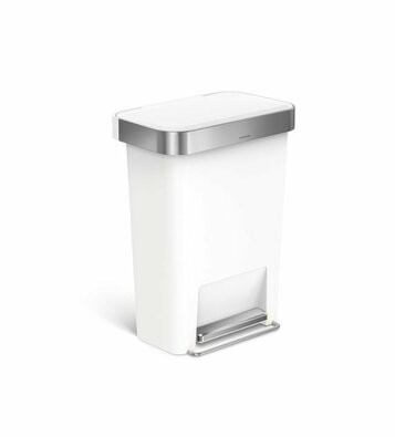 Simplehuman Coș cu pedale 45 l, alb