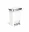 Simplehuman pedálos szemetes 45 l, fehér
