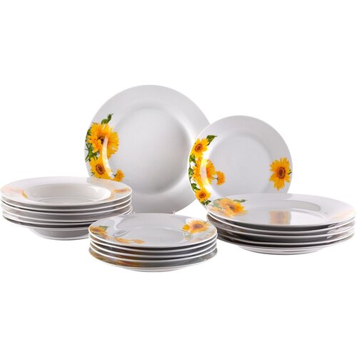 Banquet Sunny 18-częściowy zestaw talerzy