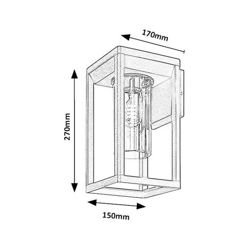 Rabalux 77085 zewnętrzna lampa ścienna Zernest