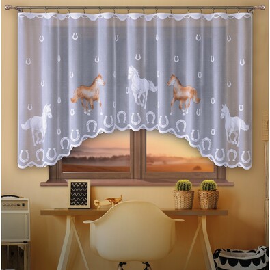 Zavesa Koně barvna, 300 x 150 cm